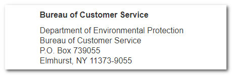 NYC DEP bureau of customer service support for filling NYC water bill dispute