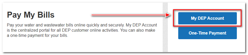 MY DEP account sign in procedure 