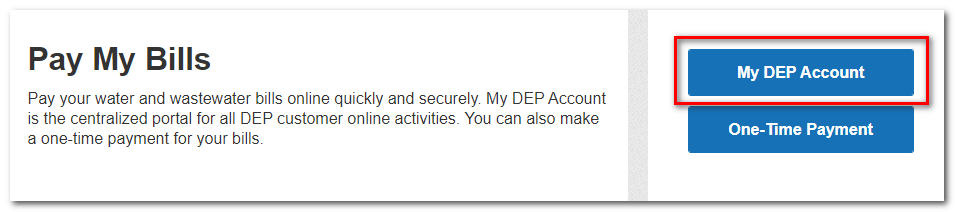 creating a account on NYC DEP portal