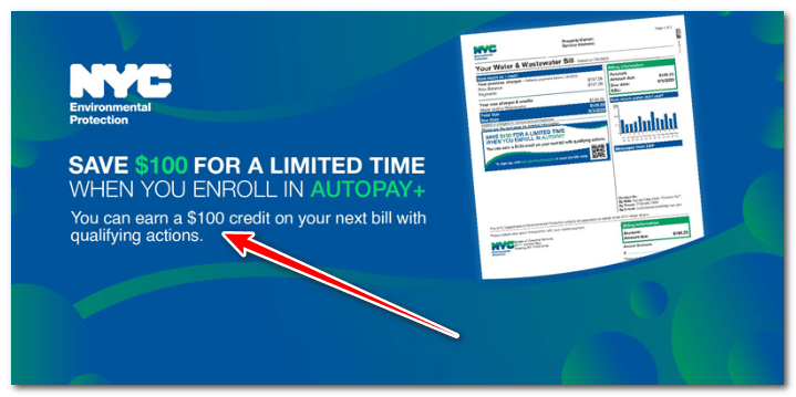 Reward program for enrolling in NYC DEP Autopay  